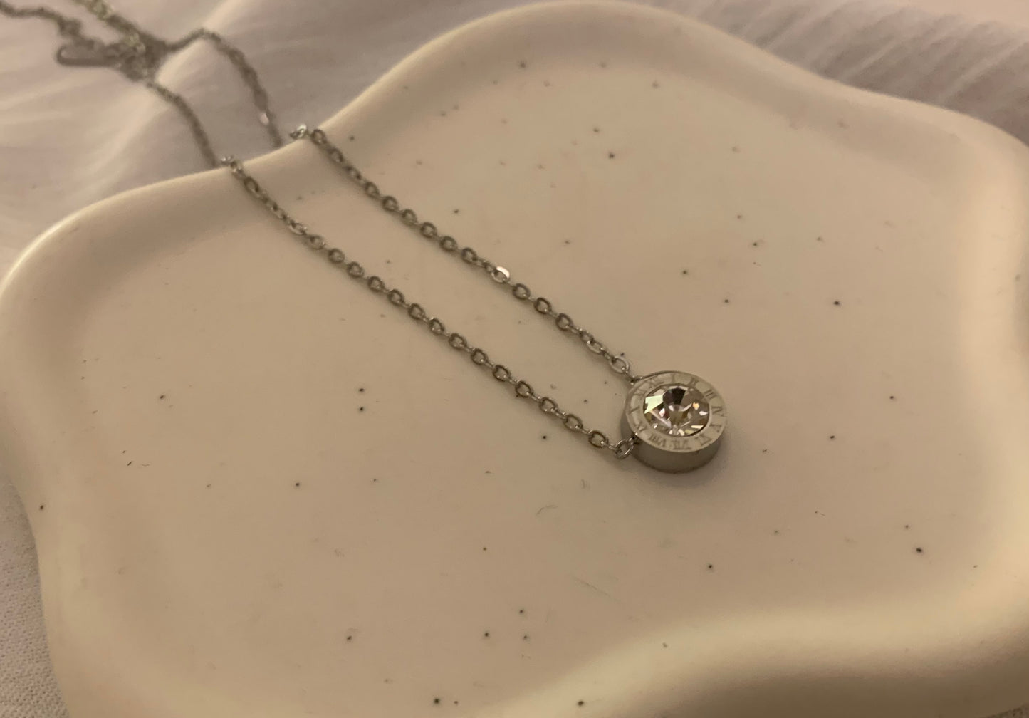 Silver Roman Dial Pendant
