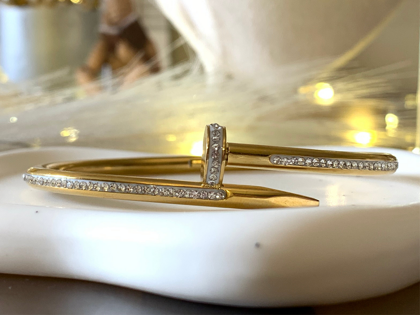 Diamond Nail Delight Cuff