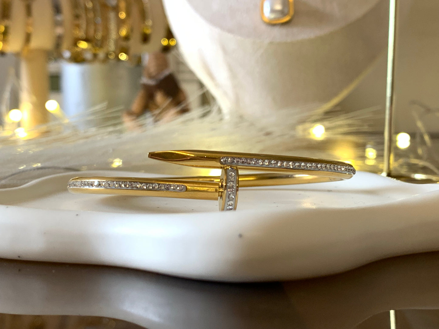 Diamond Nail Delight Cuff