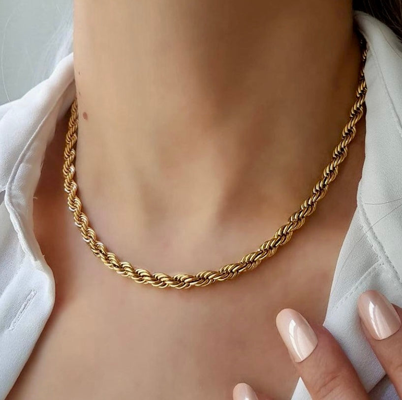 Twisted Gold Chain