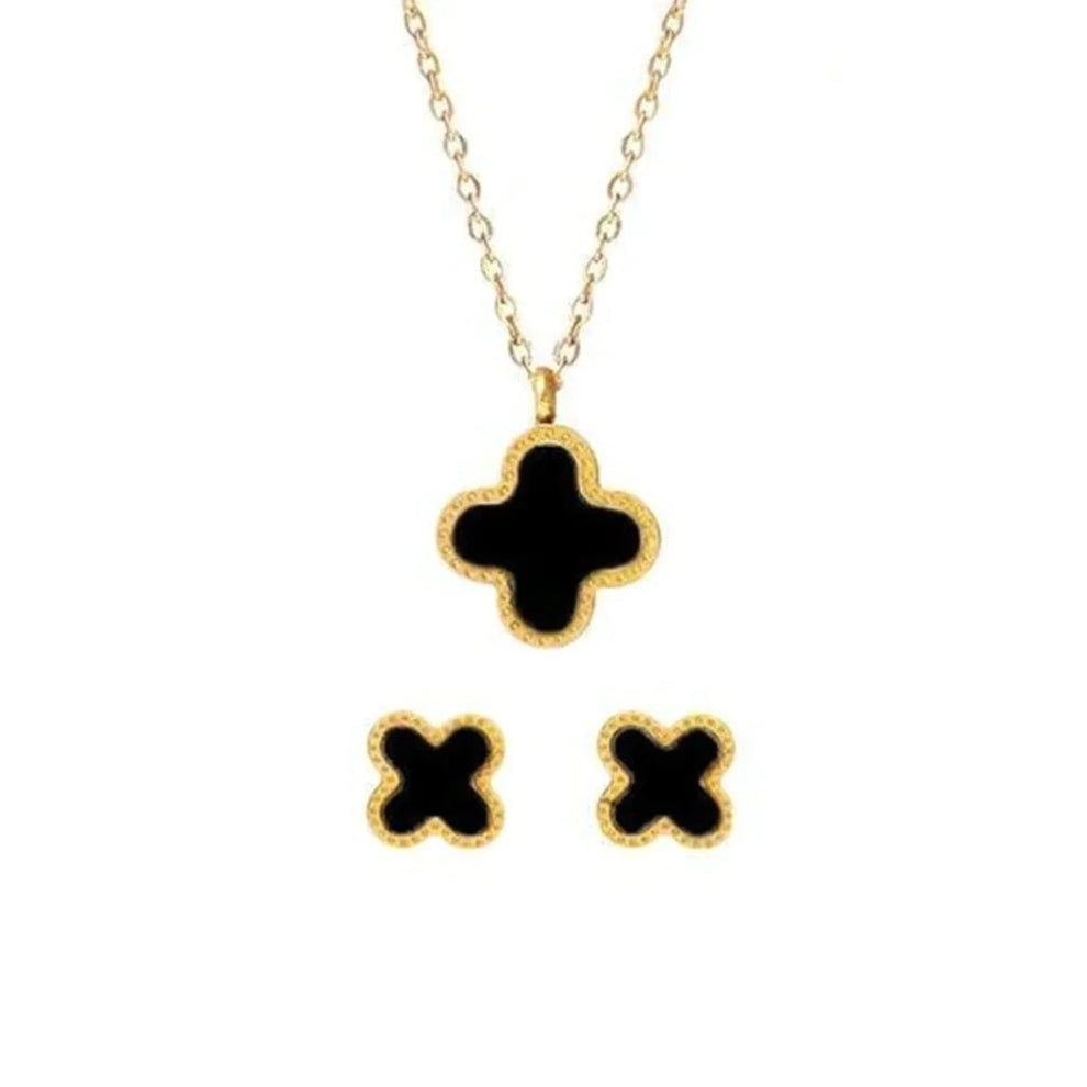 Four Leaf Clover Set (Black)