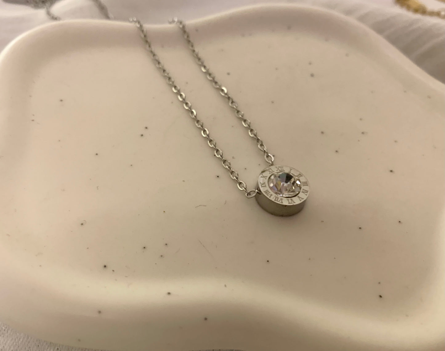 Silver Roman Dial Pendant