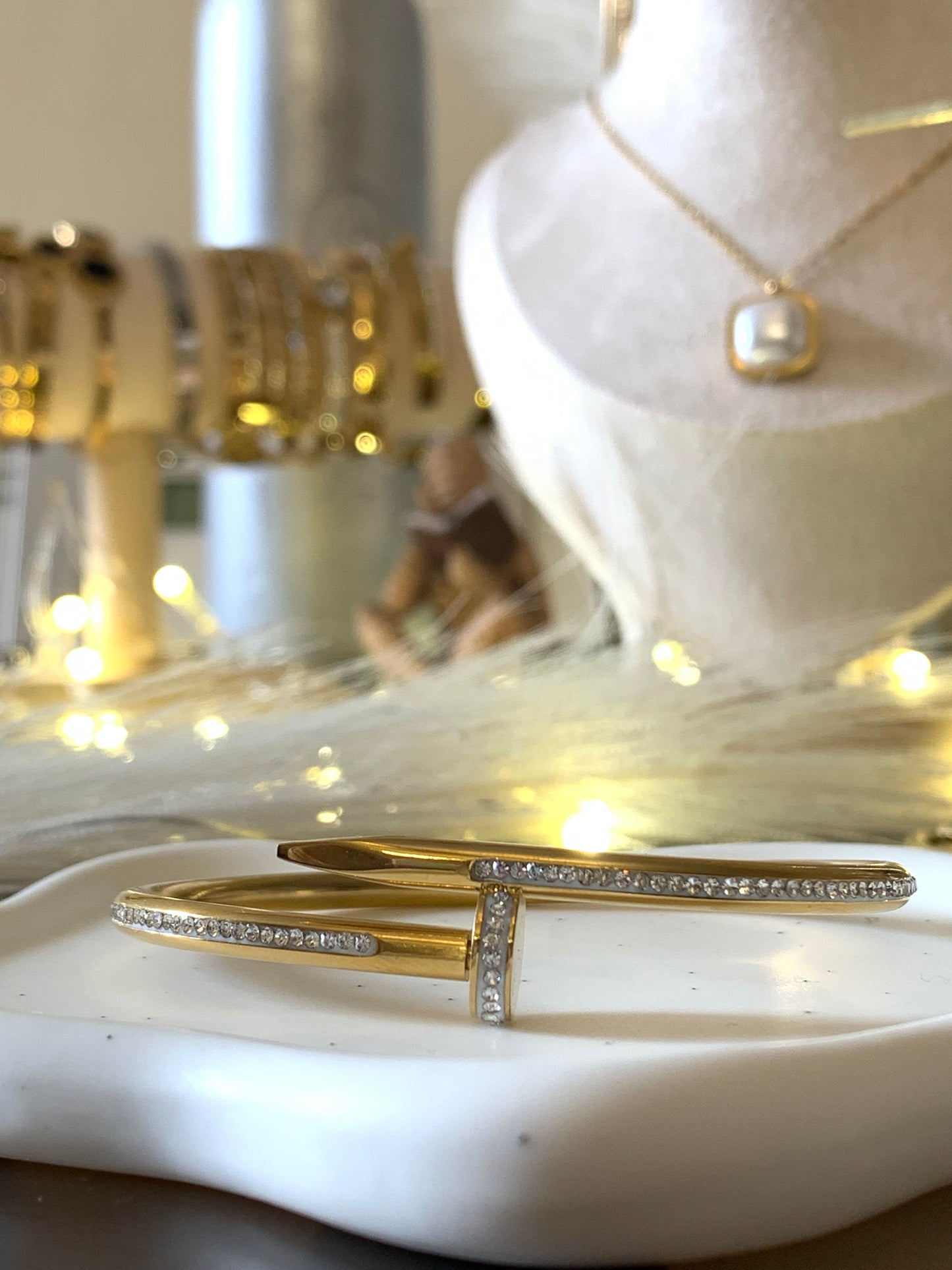 Diamond Nail Delight Cuff