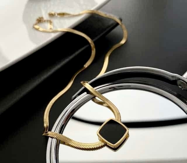 Black Square Pendant