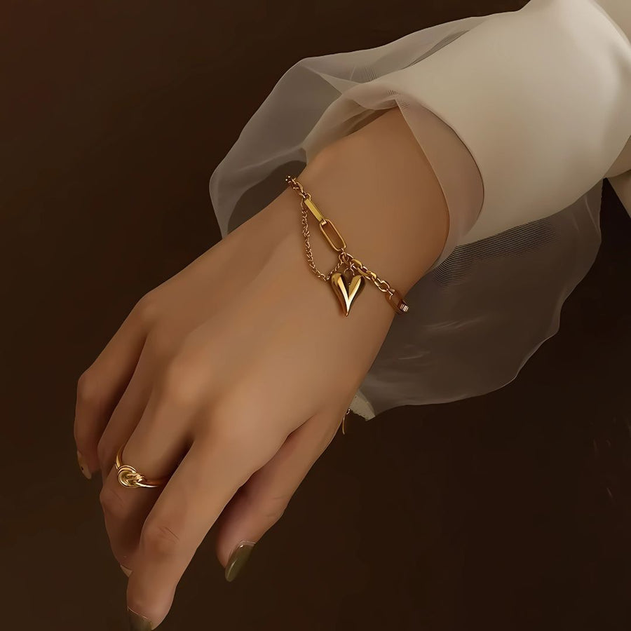 Heart Lock Chain Bracelet
