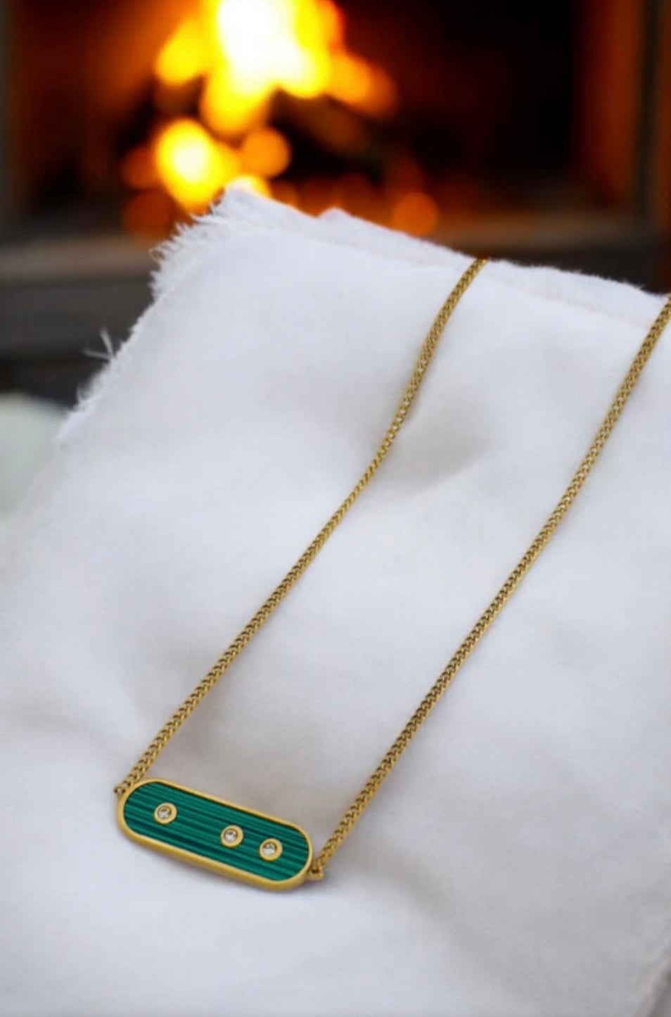 Bar Gemstone Pendant
