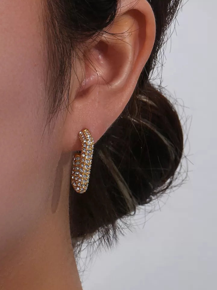 Aqua Zircon Hoops