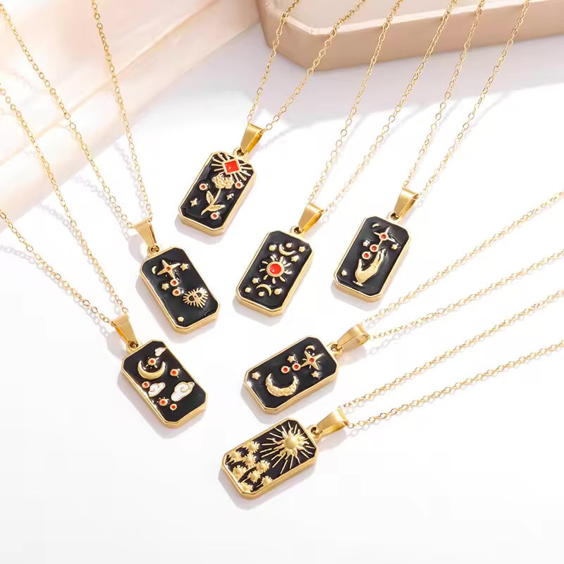 Moon Tarot Card Pendant