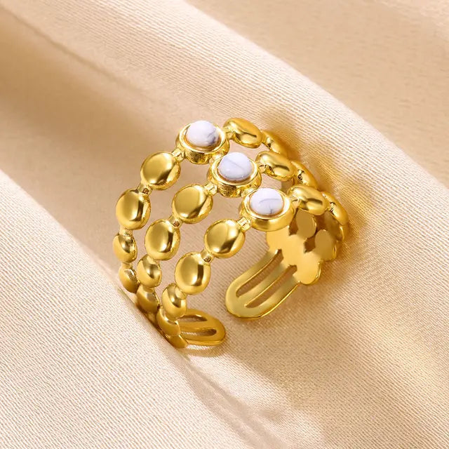 Pear Gold Ring (Adjustable)