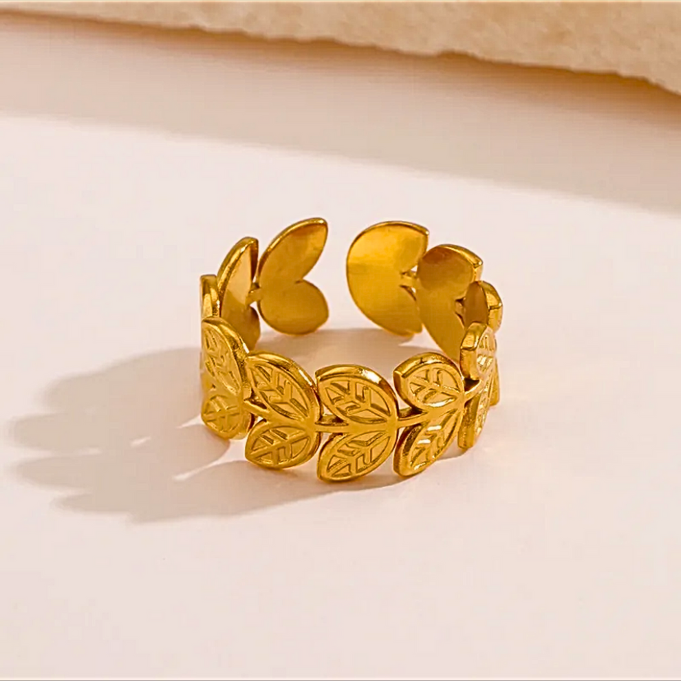 Indian Hanna Leafy Ring (Adjustable)