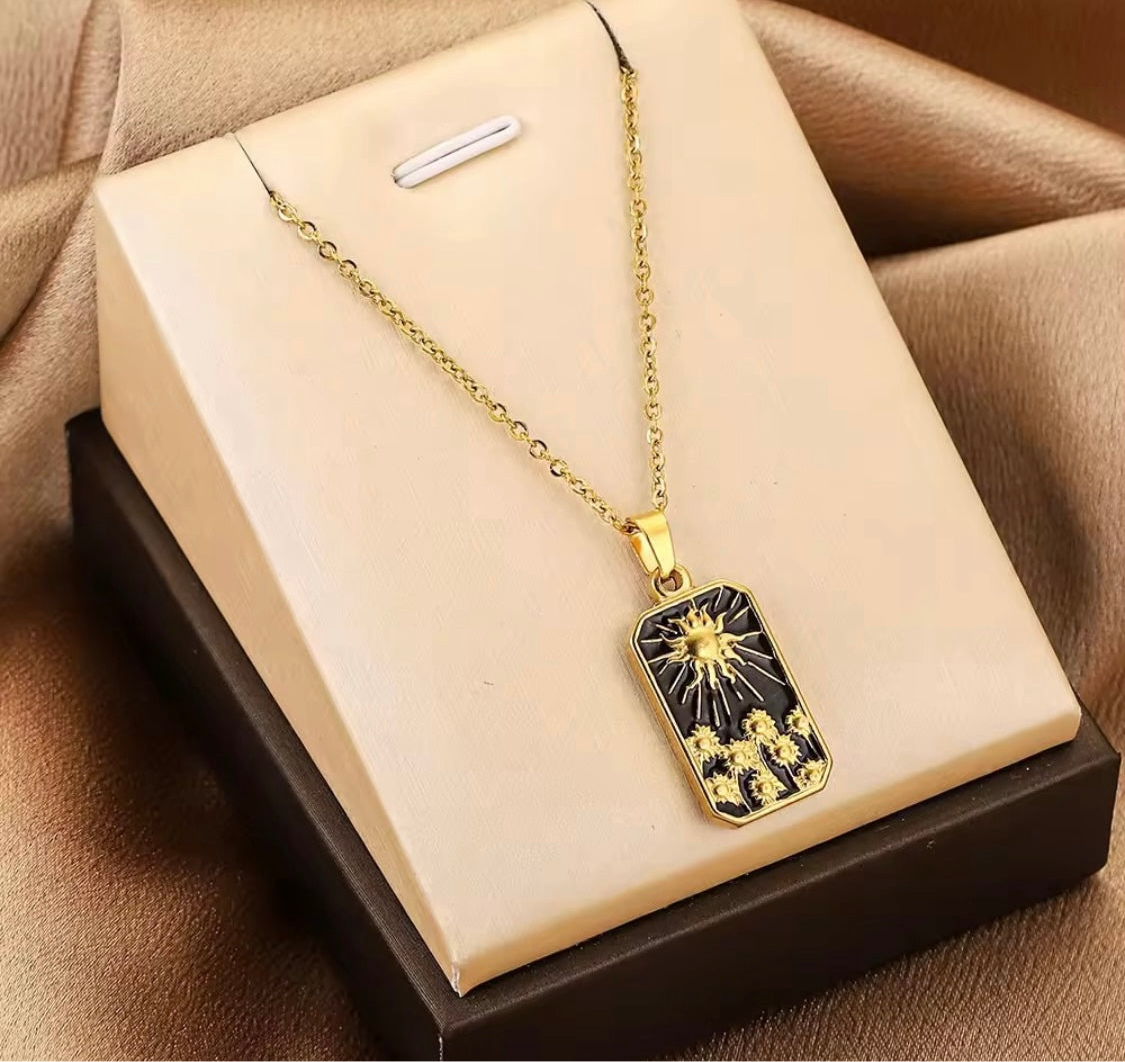 Sun Tarot Card Pendant