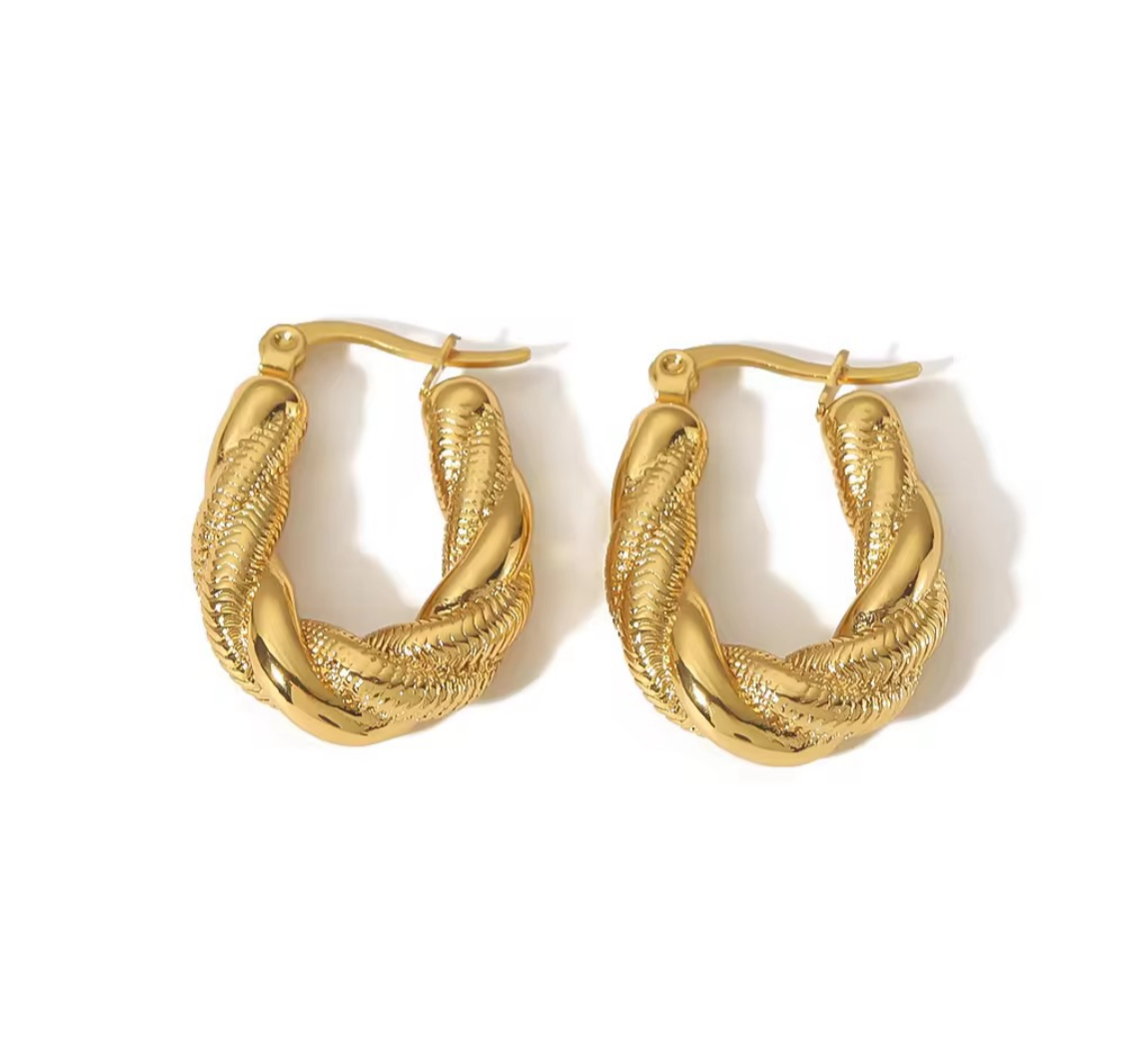 Tess Twisted Hoops