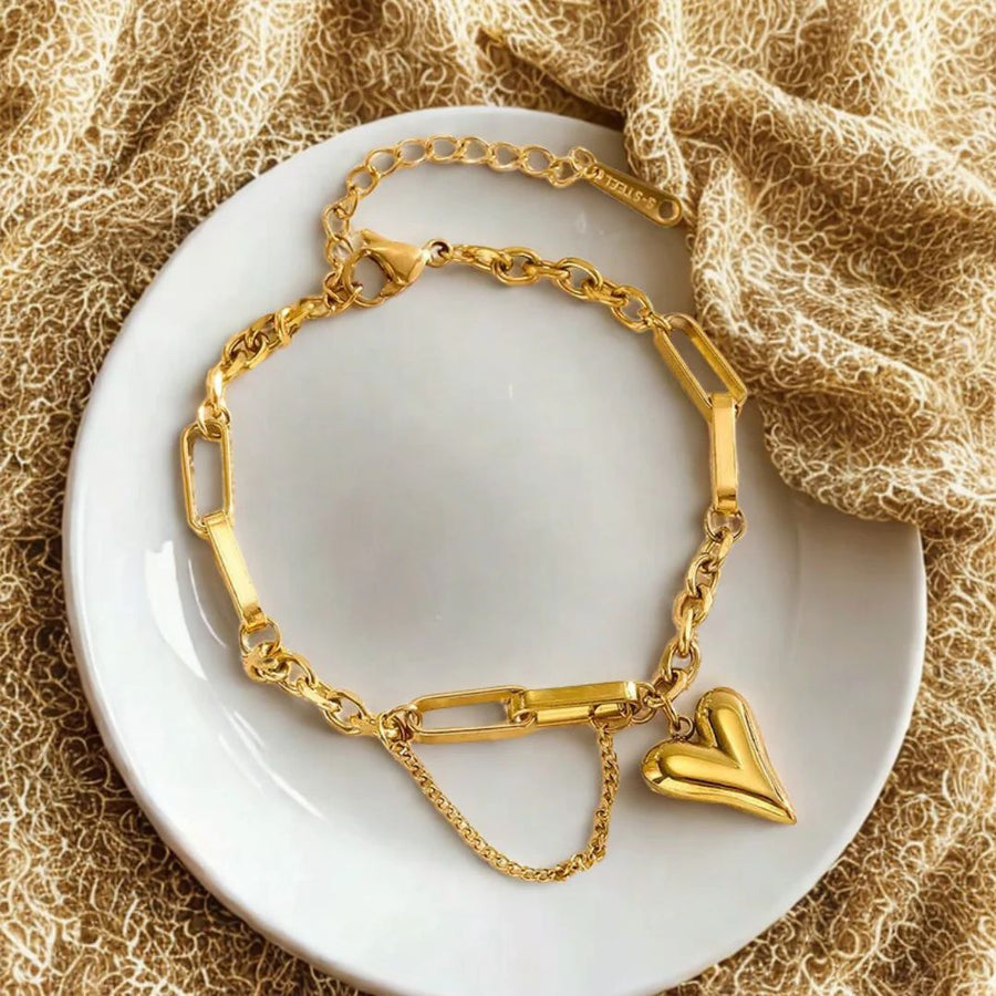 Heart Lock Chain Bracelet