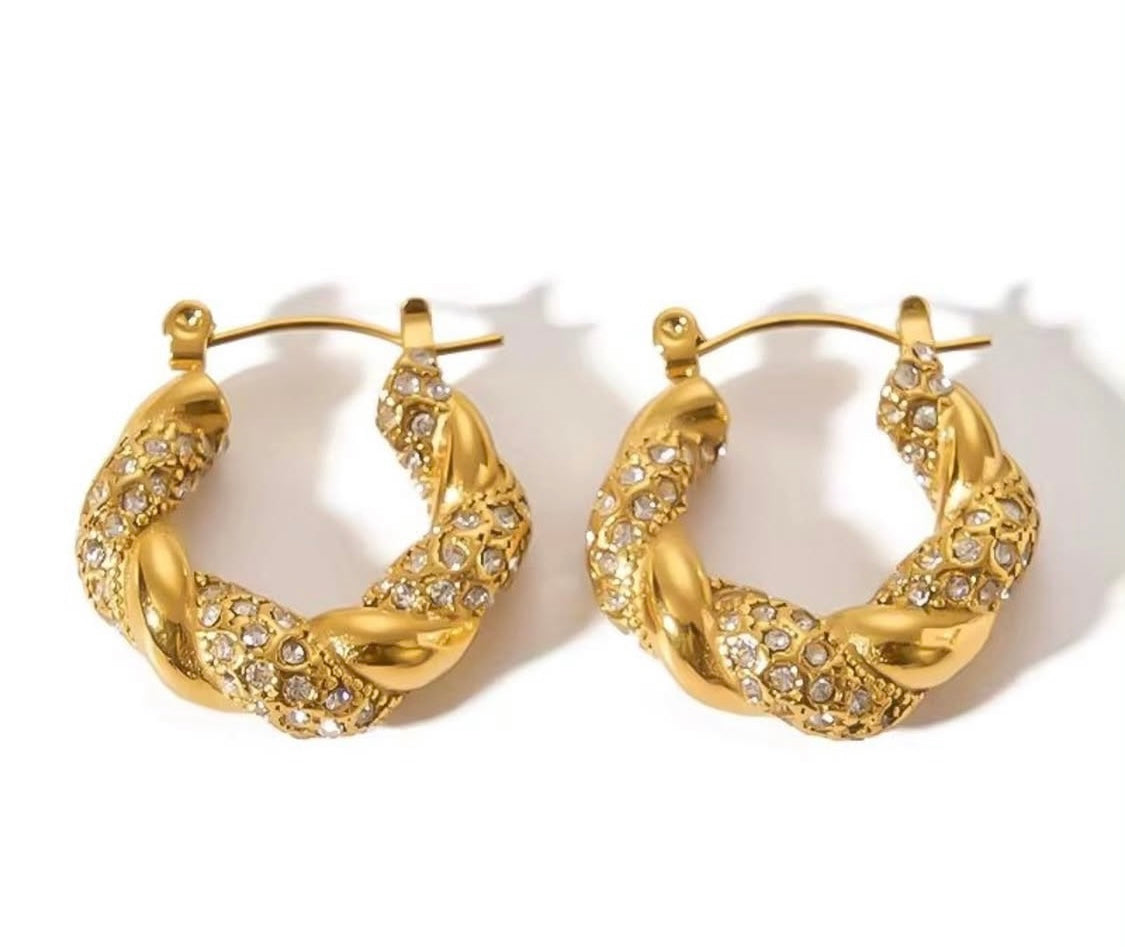 Twisted Daimond Hoops