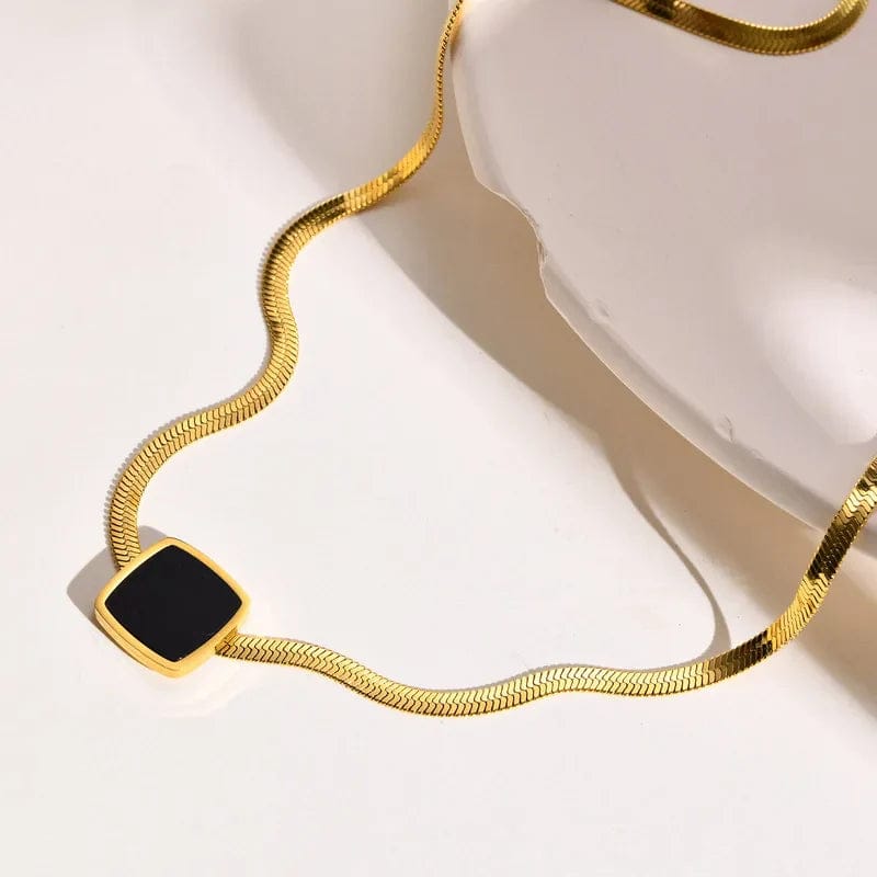 Black Square Pendant