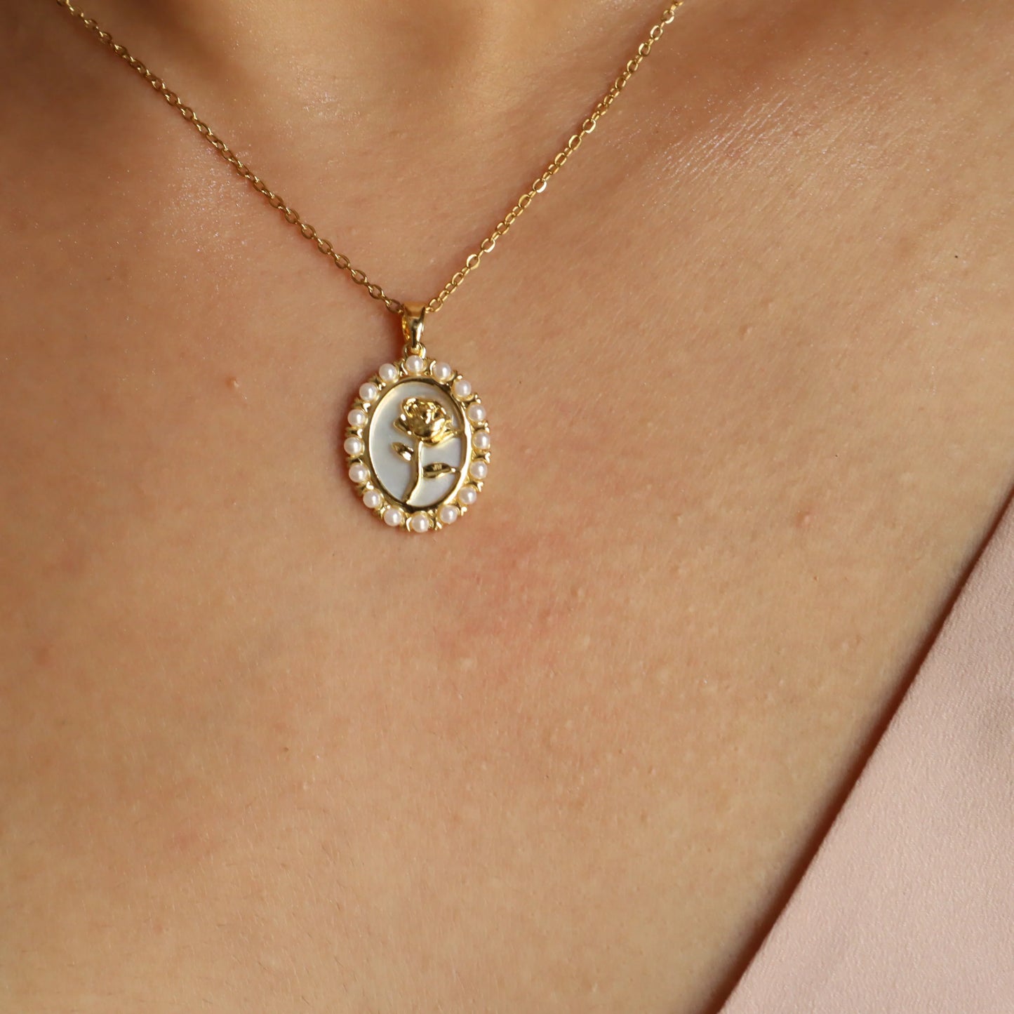 Rose Pearl Pendant