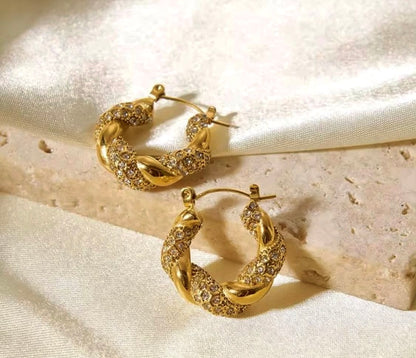 Twisted Daimond Hoops