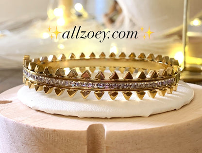 Charm Geometric Bangle