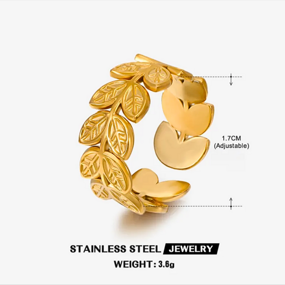 Indian Hanna Leafy Ring (Adjustable)