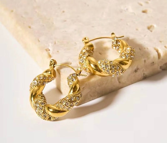 Twisted Daimond Hoops