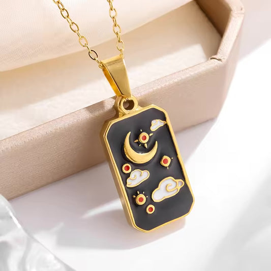 Moon Tarot Card Pendant