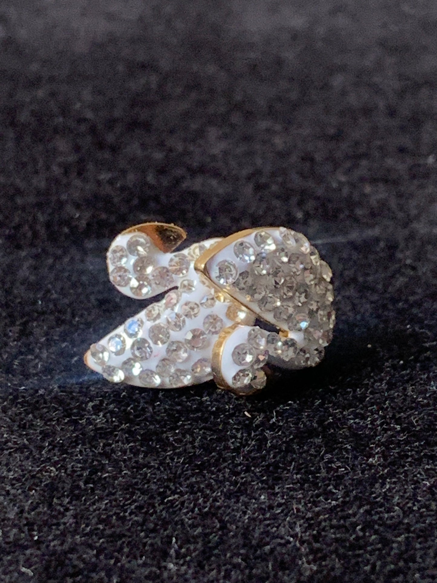 White Gold Zircon Swan Studs