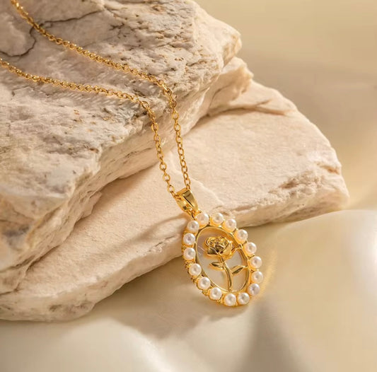 Rose Pearl Pendant