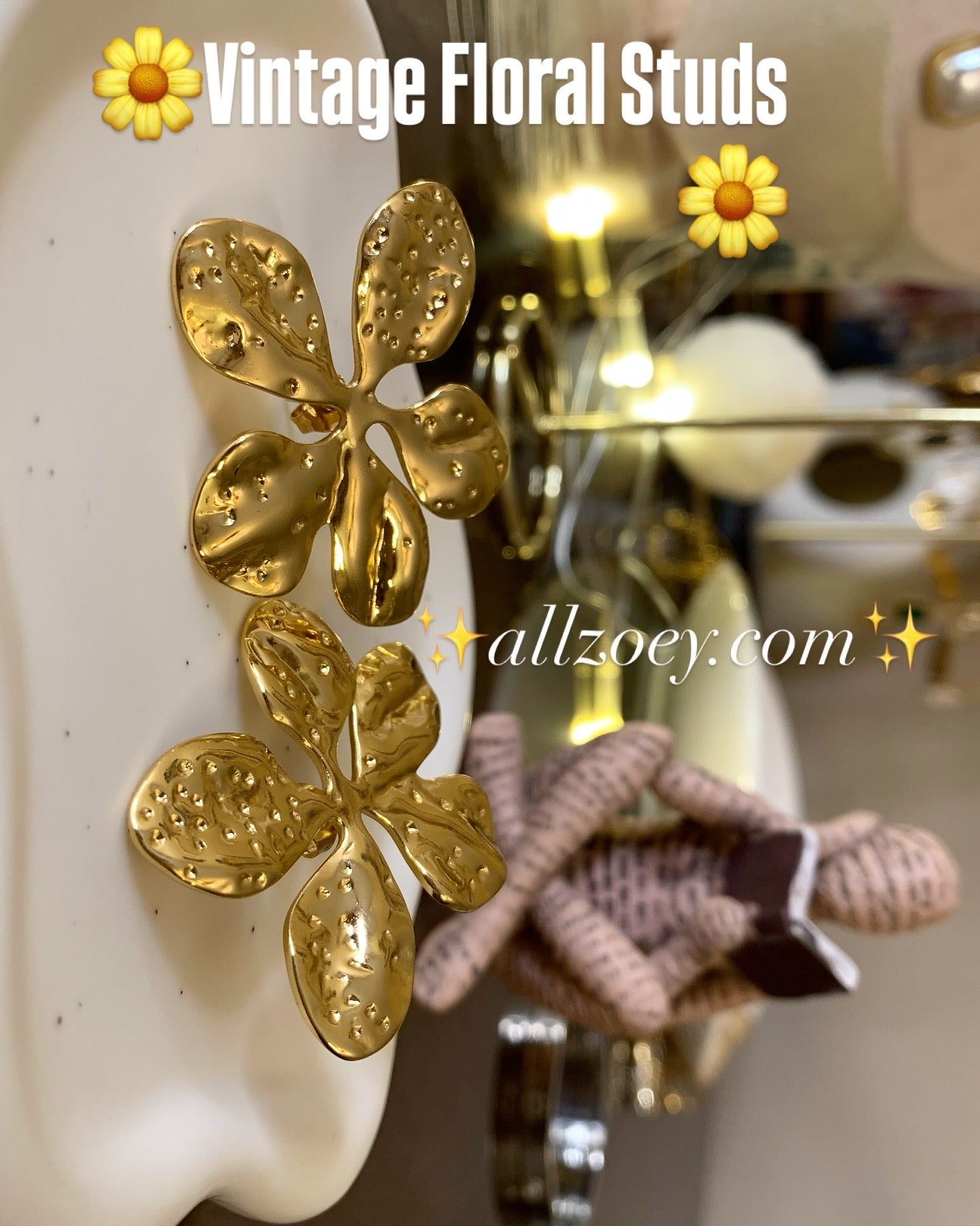 Vintage Floral Studs