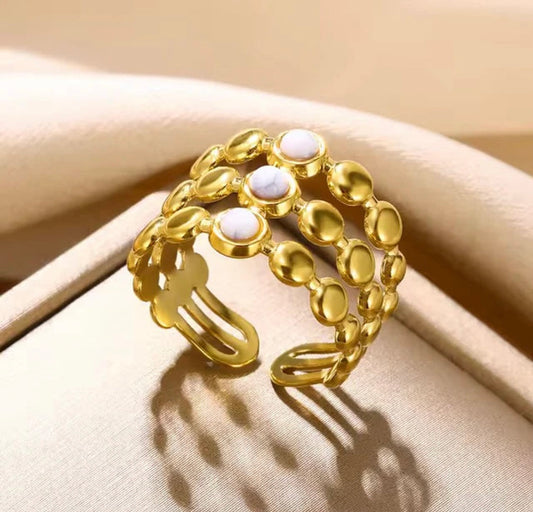 Pear Gold Ring (Adjustable)