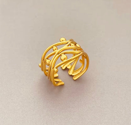 Twisted Wave Ring (Adjustable)