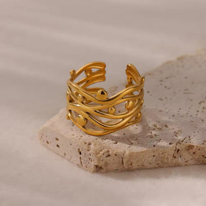 Twisted Wave Ring (Adjustable)