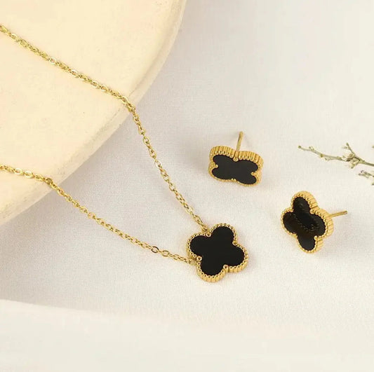 Four Leaf Clover Set (Black)