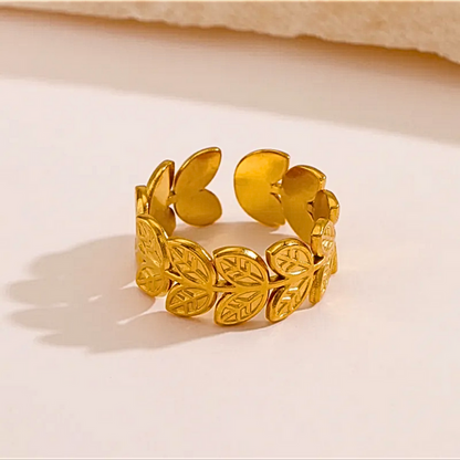 Indian Hanna Leafy Ring (Adjustable)