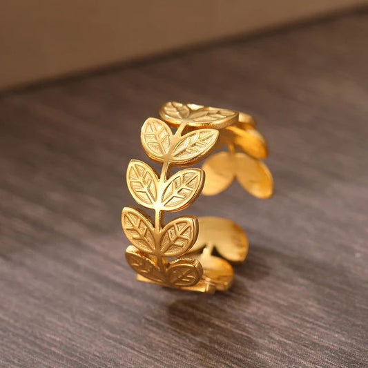 Indian Hanna Leafy Ring (Adjustable)