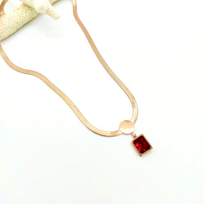 Red Zirconia Pendant