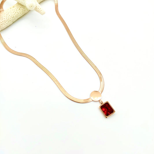 Red Zirconia Pendant