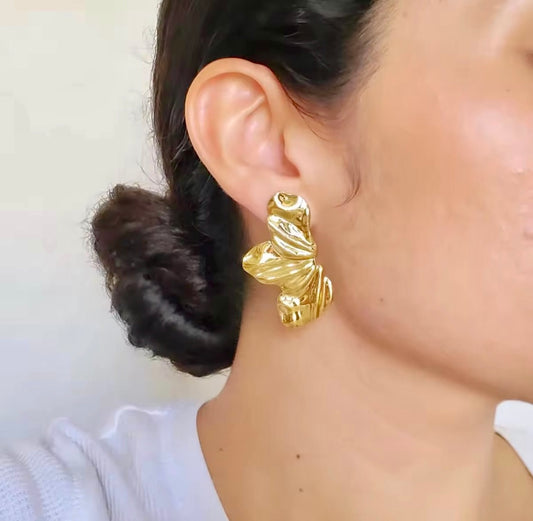Half Floral Earrings